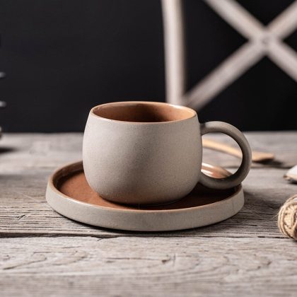 Simple Ceramic Porcelain Creative Set Mug 240ml